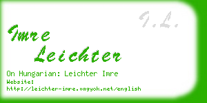 imre leichter business card